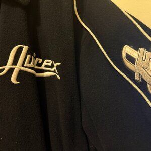 AVIREX wool varsity mens jacket 5XL black and white